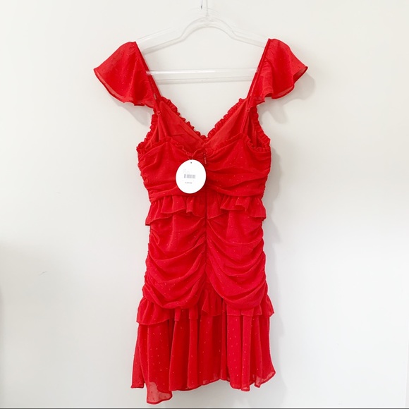 La Maison Talulah Rue Mini Ruffle Shirring Dress - Picture 5 of 8